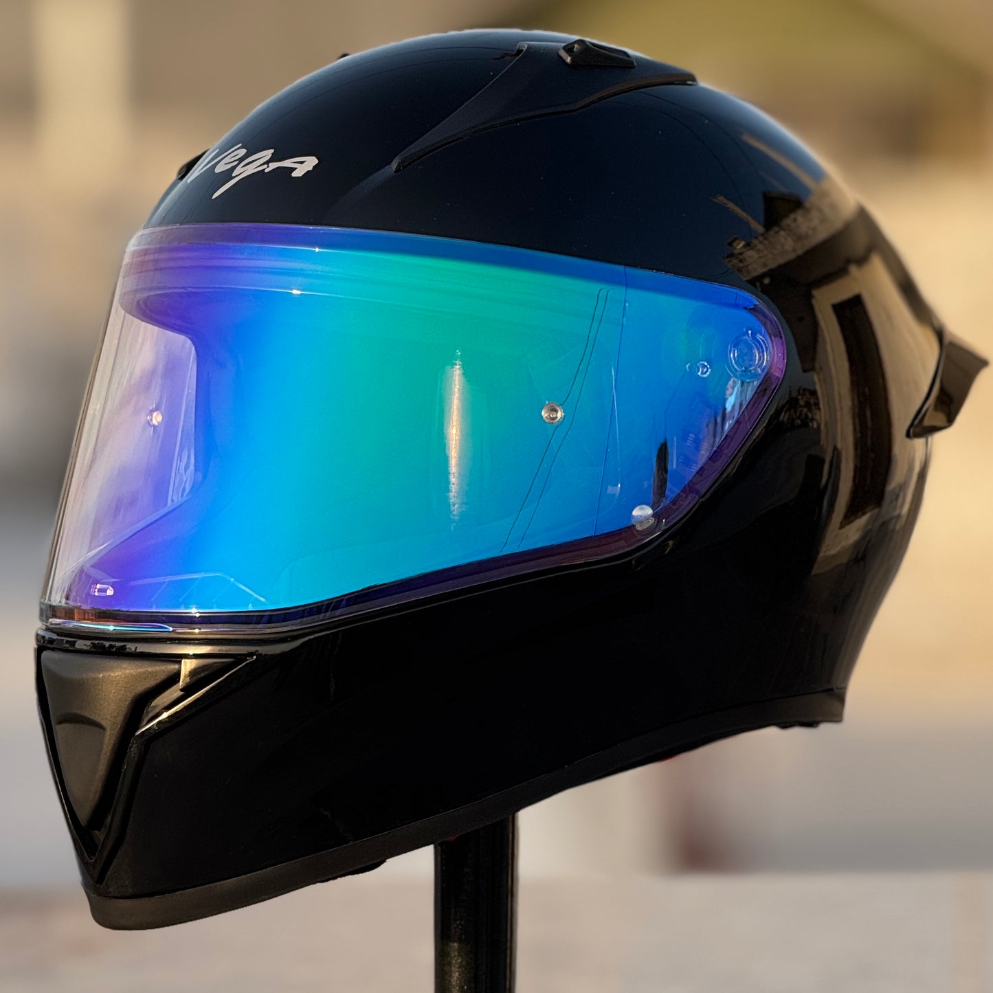 AFTERMARKET VEGA BOLT NIGHT VISION VISOR – REVO CLEAR GREEN (PINLOCK READY)