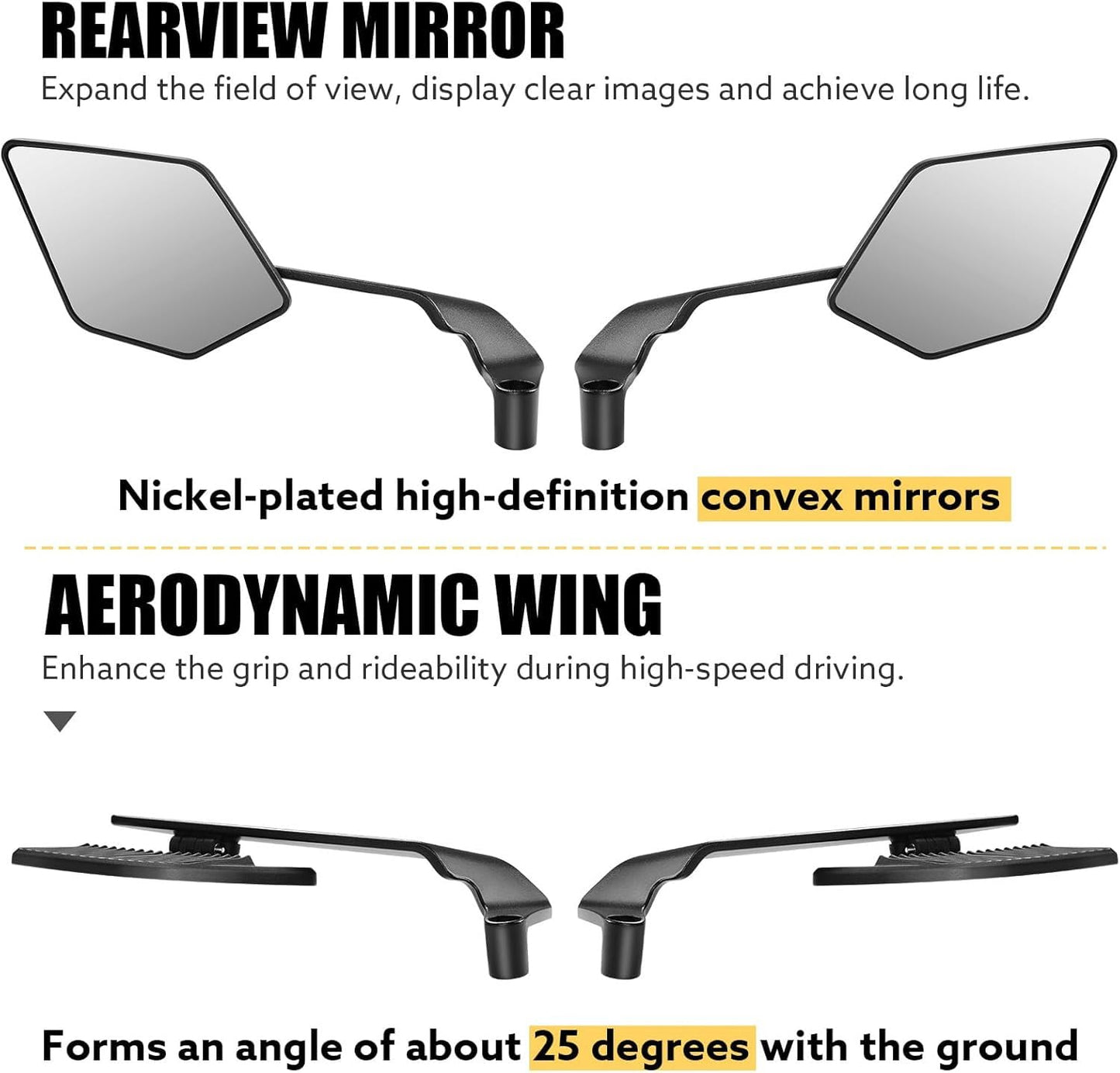 Premium Imported Wing Rear View Mirror