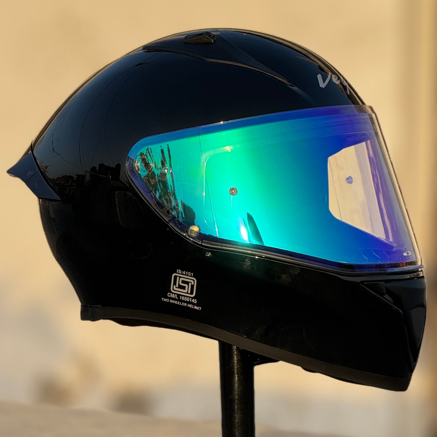 AFTERMARKET VEGA BOLT NIGHT VISION VISOR – REVO CLEAR GREEN (PINLOCK READY)