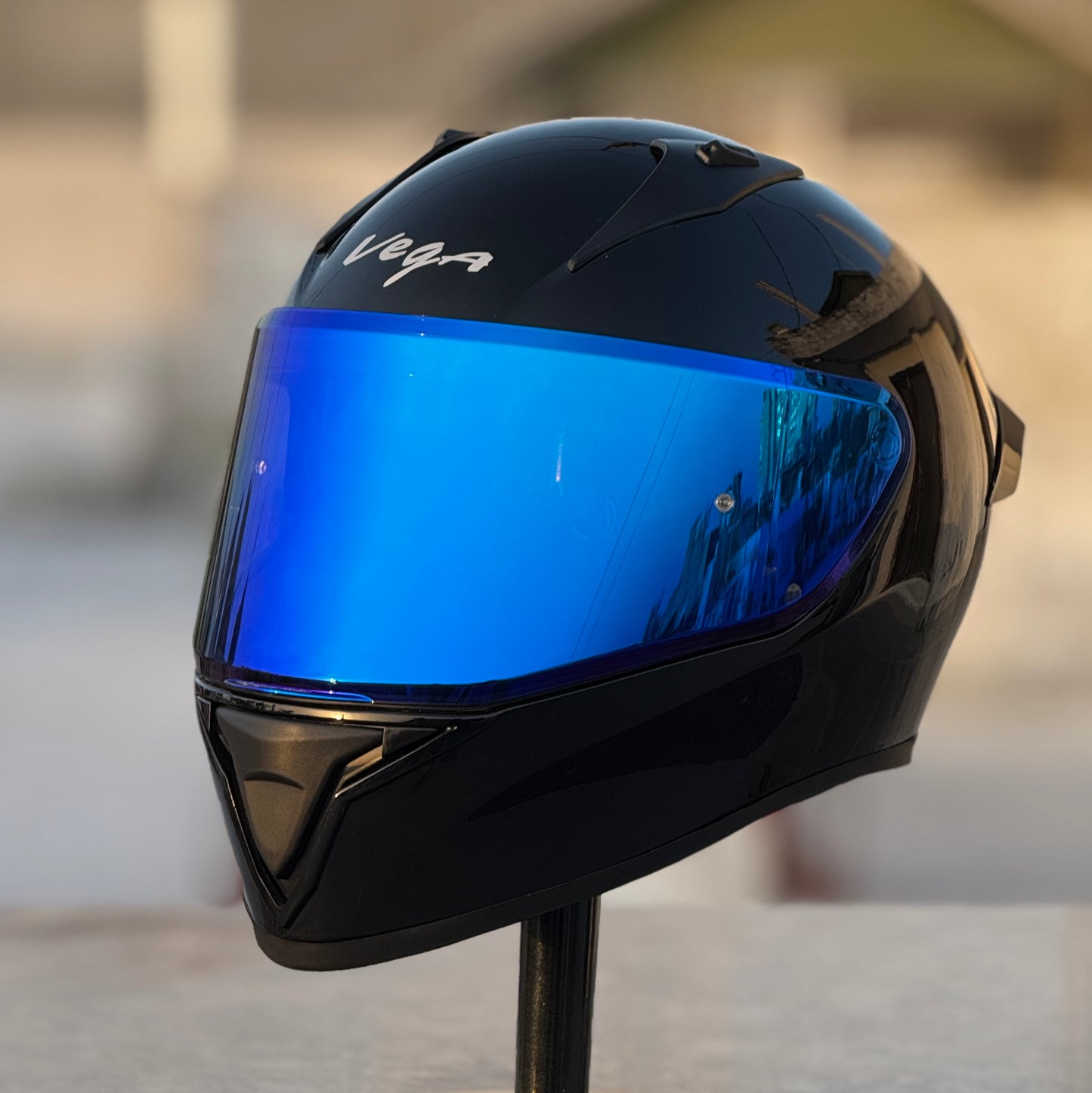AFTERMARKET VEGA BOLT NIGHT VISION VISOR – REVO DEEP BLUE (PINLOCK READY)