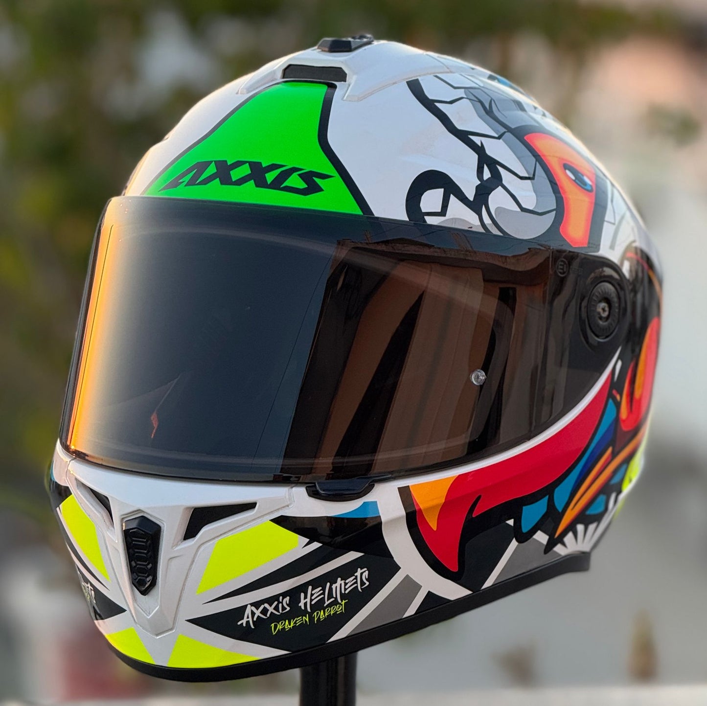 AFTERMARKET DARK SMOKE VISOR COMPATIBLE WITH AXXIS DRAKEN S (PIN LOCK READY)