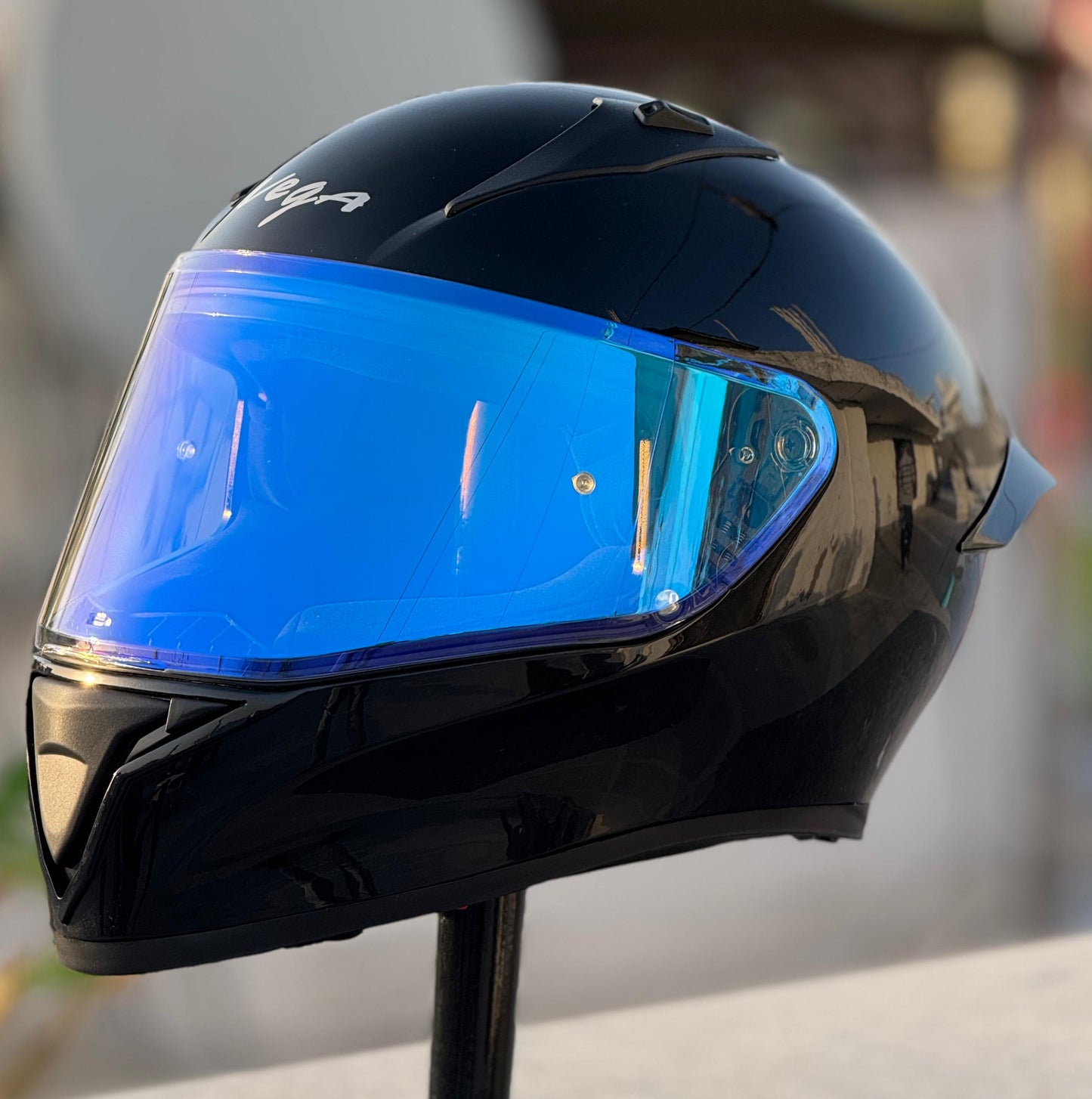 AFTERMARKET VEGA BOLT NIGHT VISION VISOR – REVO CLEAR BLUE (PINLOCK READY)