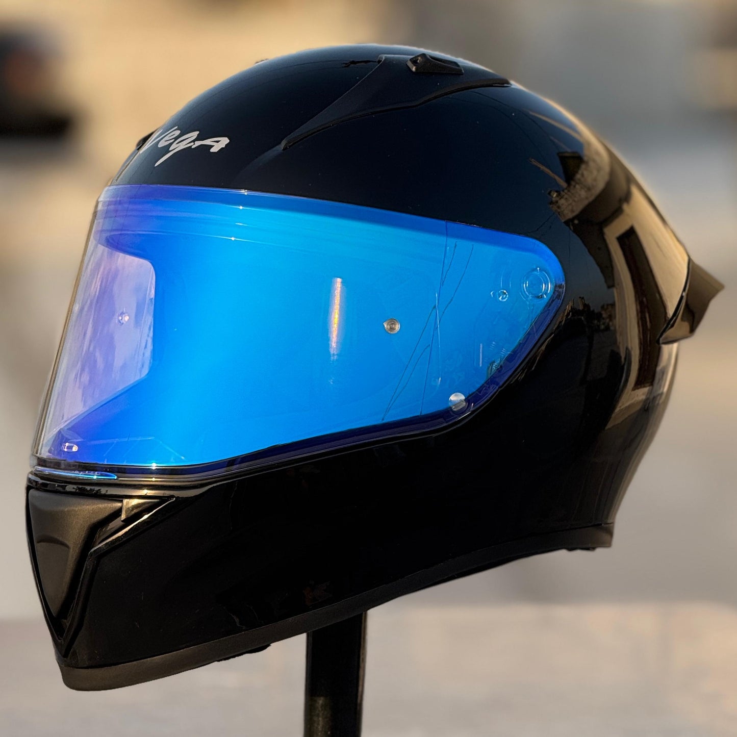 AFTERMARKET VEGA BOLT NIGHT VISION VISOR – REVO CLEAR BLUE (PINLOCK READY)