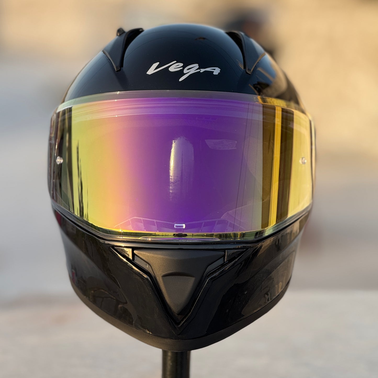 AFTERMARKET VEGA BOLT NIGHT VISION VISOR  – REVO CLEAR PURPLE (PINLOCK READY)