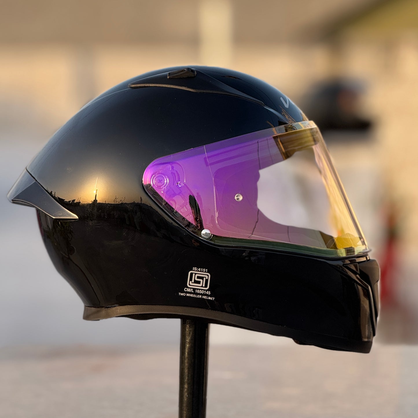 AFTERMARKET VEGA BOLT NIGHT VISION VISOR  – REVO CLEAR PURPLE (PINLOCK READY)